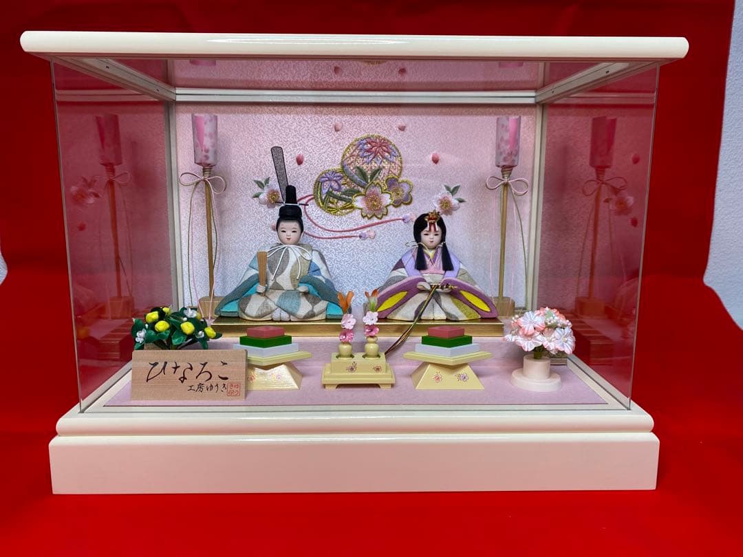 木目込み人形　アクリルケース入・ひなろこ　工房ゆうき