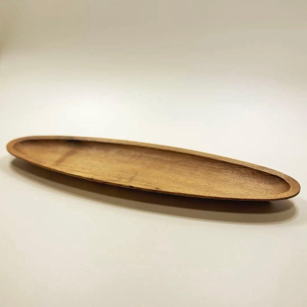 【ユタカ】木製プレート 舟形40cm& 木製ボウル 26cm