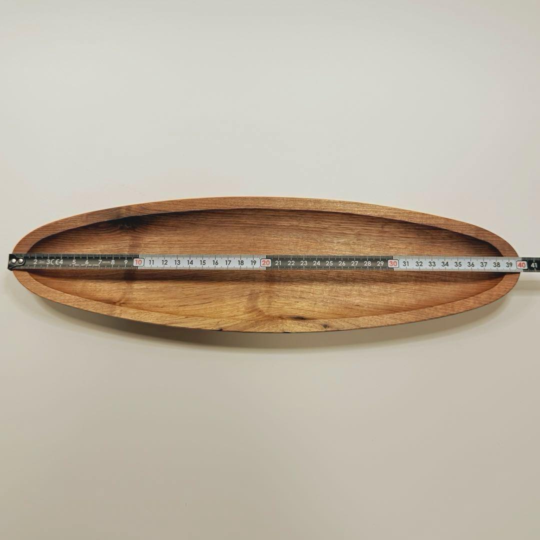 【ユタカ】木製プレート 舟形40cm& 木製ボウル 26cm