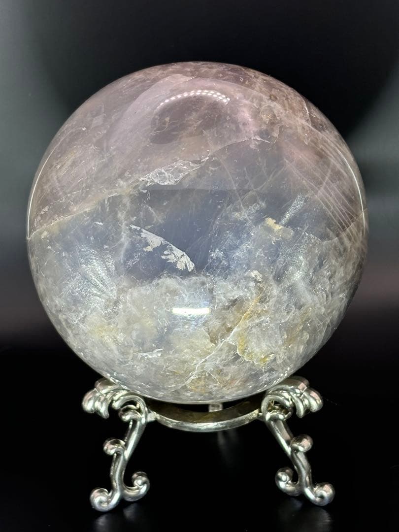 希少大玉！ブルーローズクォーツ＊9.3cm大玉スフィア＊パワーストーン天然石