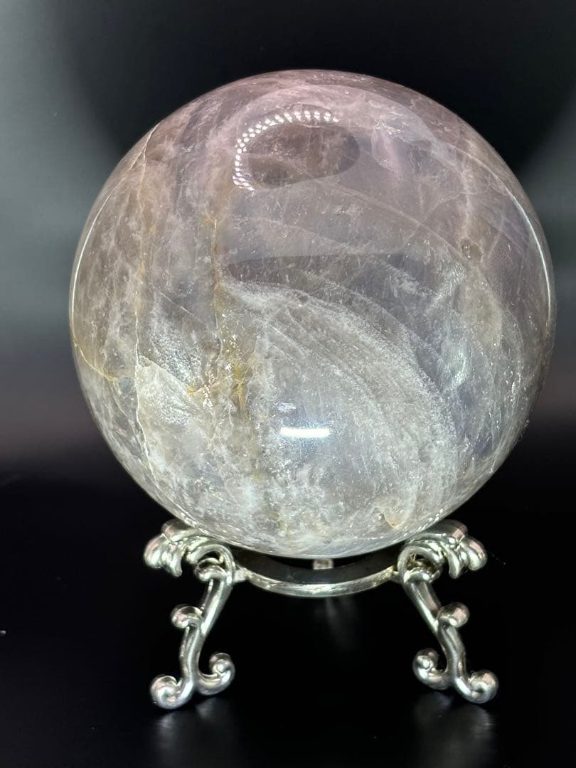 希少大玉！ブルーローズクォーツ＊9.3cm大玉スフィア＊パワーストーン天然石