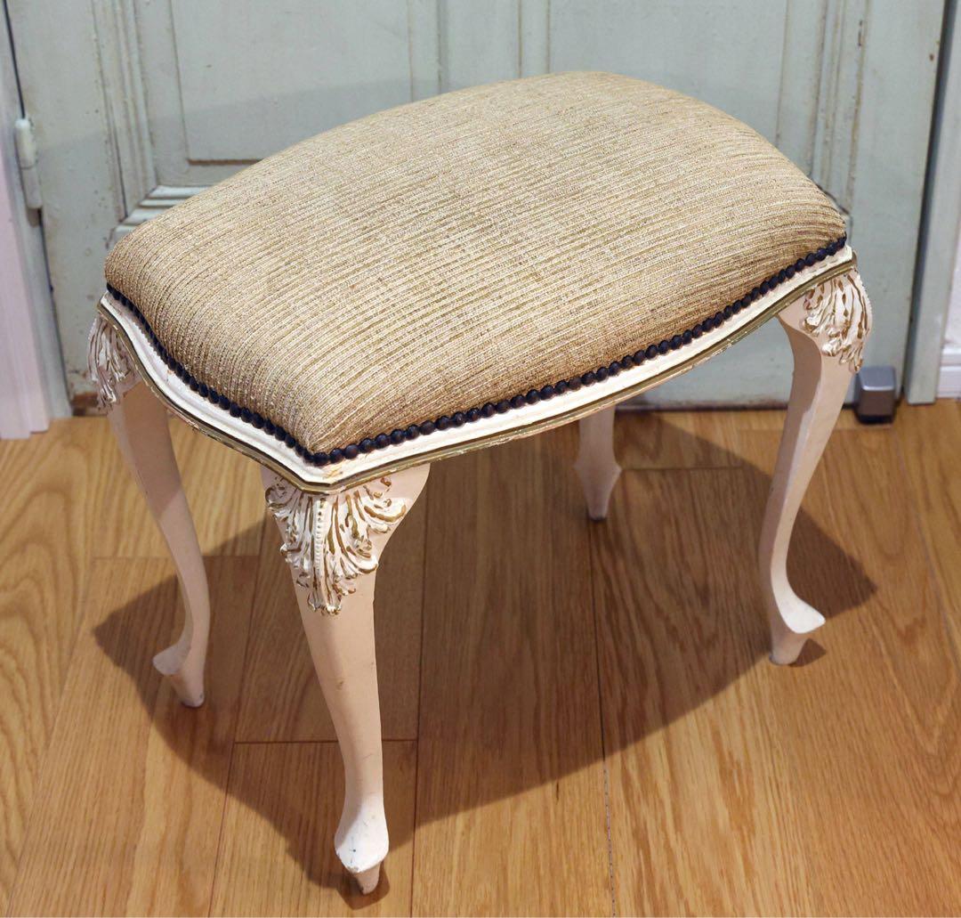 【猫脚】アンティークスツール antique stoolヨーロッパ 白