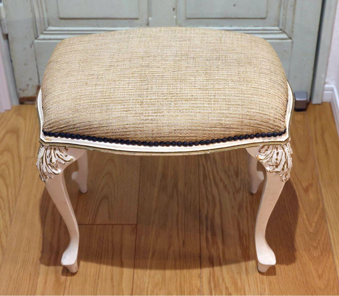 【猫脚】アンティークスツール antique stoolヨーロッパ 白