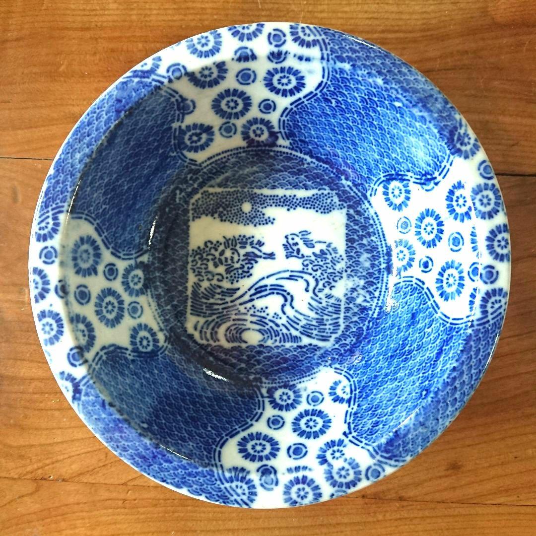 ぴょんぴょん 兎 骨董 印判 中鉢 うさぎ /古伊万里 古道具 暮らしの手帖 皿