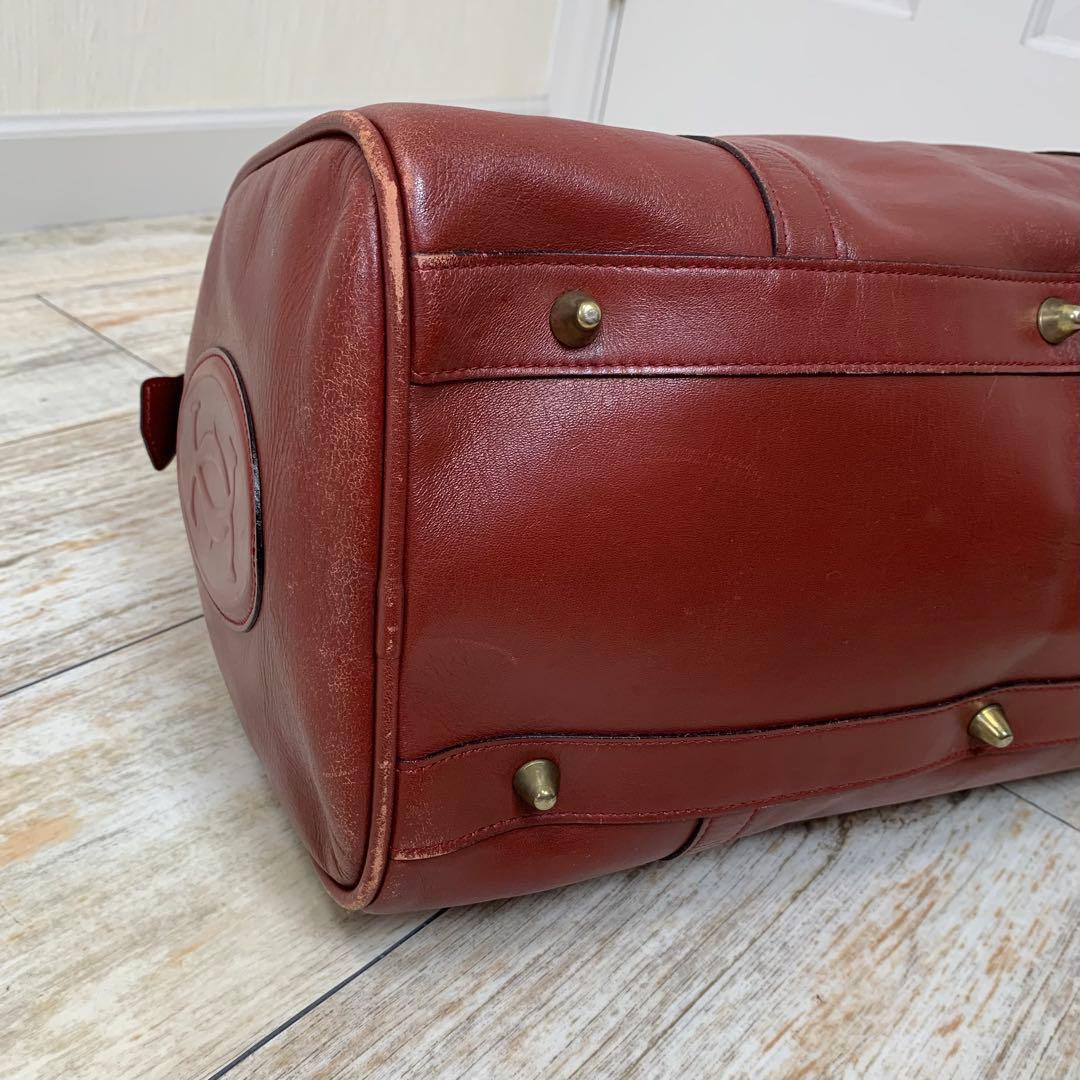 Cartier カルティエ マストライン ボストンバッグ 南京錠 ロゴ ボルドー