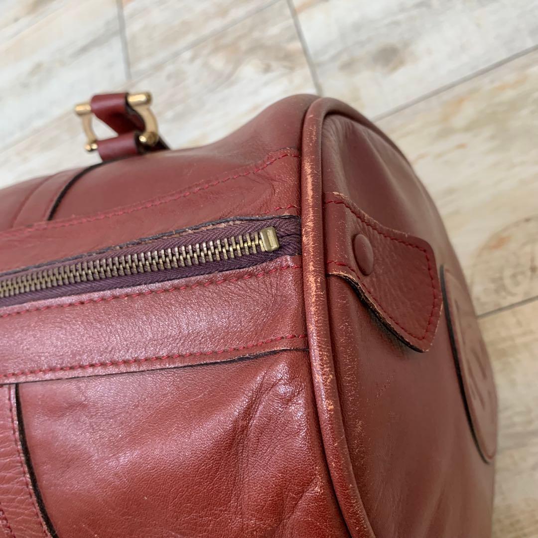 Cartier カルティエ マストライン ボストンバッグ 南京錠 ロゴ ボルドー