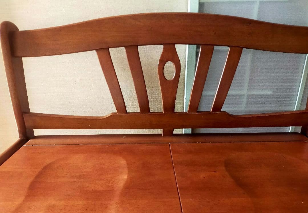 木製二人掛けベンチ ブラウン