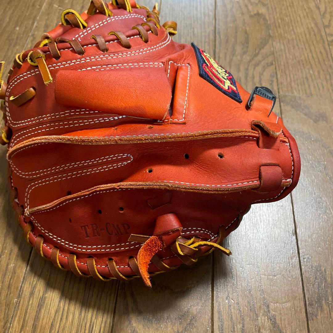 スラッガー 軟式グローブ キャッチャーミット練習用 オレンジ