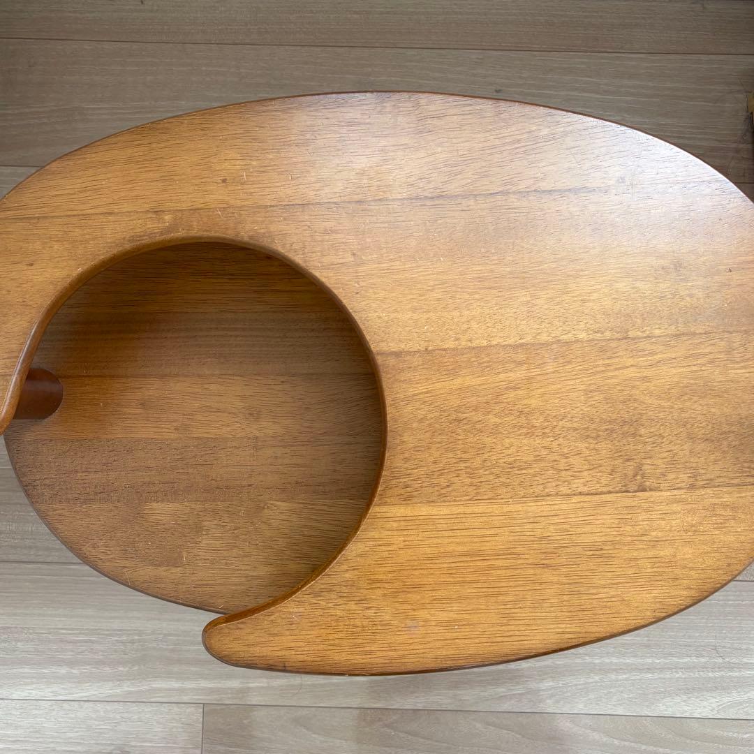 木製ローテーブル キャスター付き アンティーク レトロ