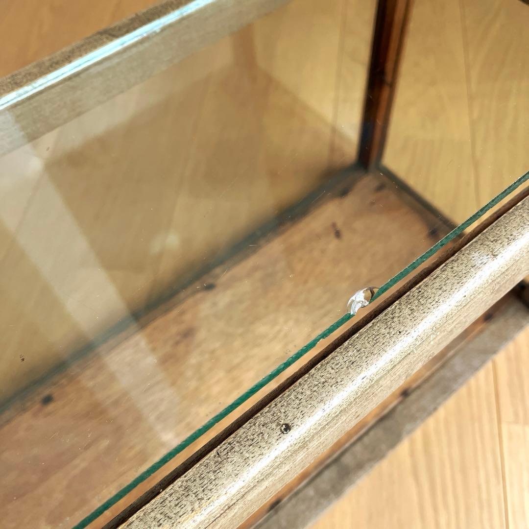 古道具　昭和レトロ　木製　ガラス　ショーケース