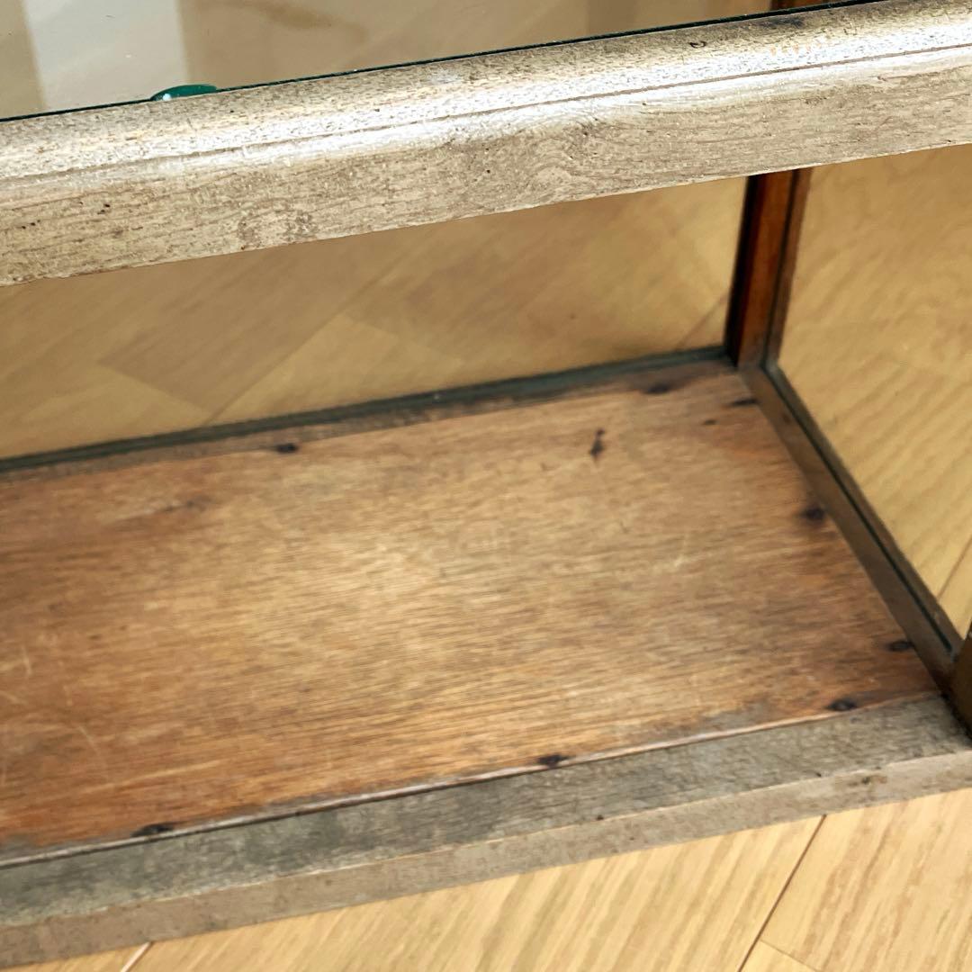 古道具　昭和レトロ　木製　ガラス　ショーケース