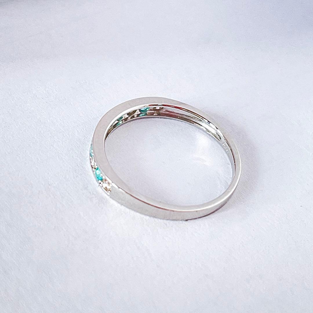 ブラジル産　天然パライバトルマリン　ダイヤモンドPT950リング（鑑別書付）