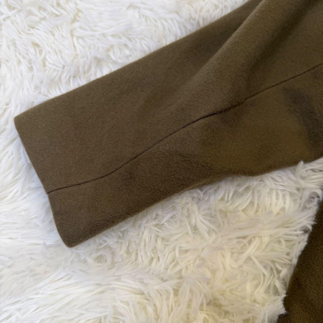 HYKE ウールフランネルショップコート チェスターコート