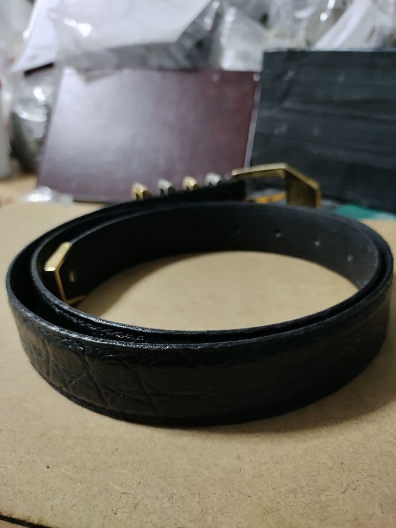 VERSACE ベルサーチ 4連本革ベルト イタリア製 高級感あり良好品