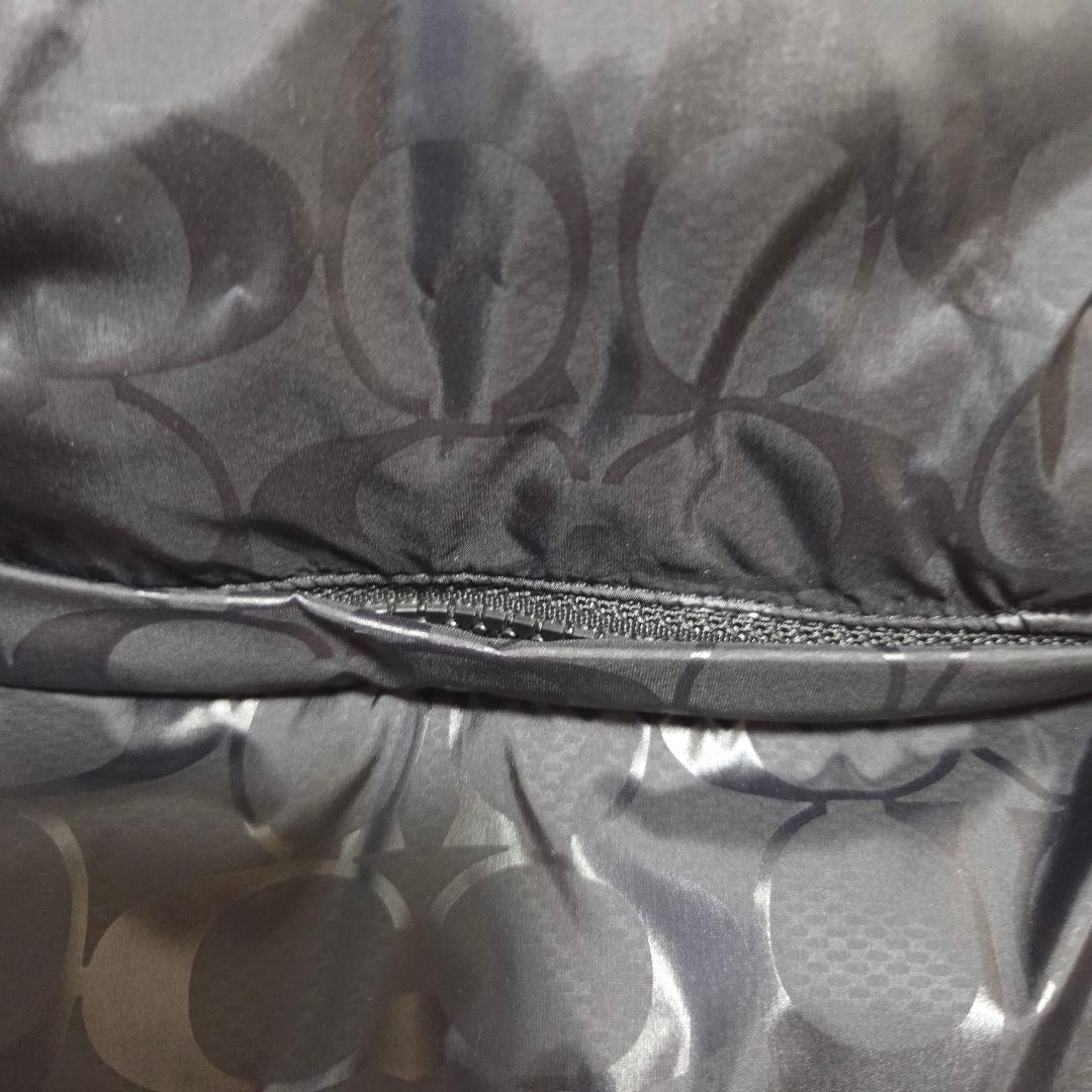 美品　COACH　ダウンジャケット　シグネチャー　短丈　黒　2way