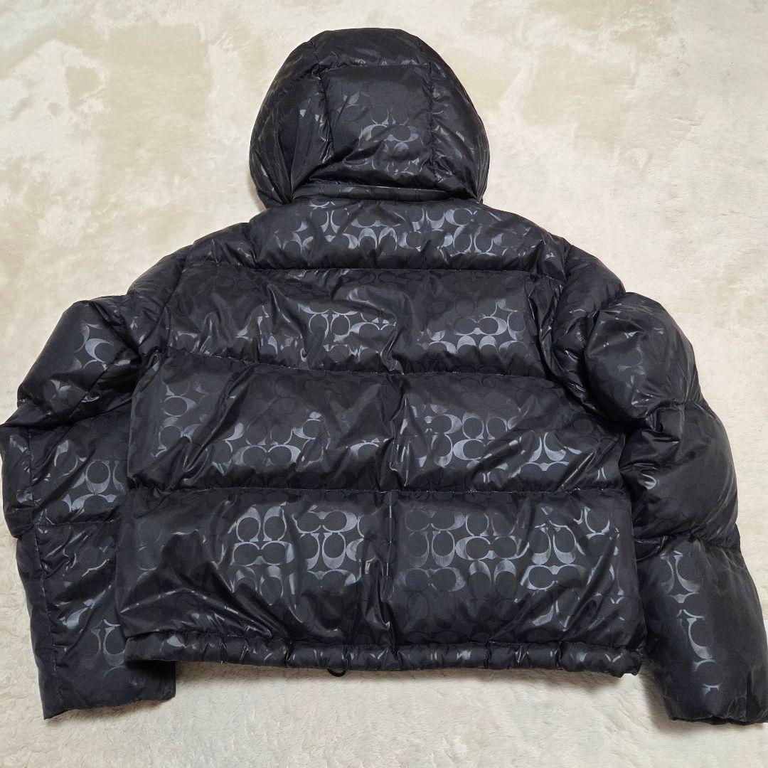 美品　COACH　ダウンジャケット　シグネチャー　短丈　黒　2way