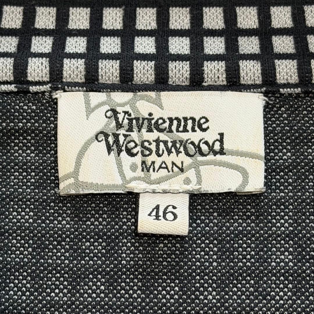 ヴィヴィアンウエストウッドマン　ブルゾン　オーブ刺繍　変形　アシメ　チェック　M