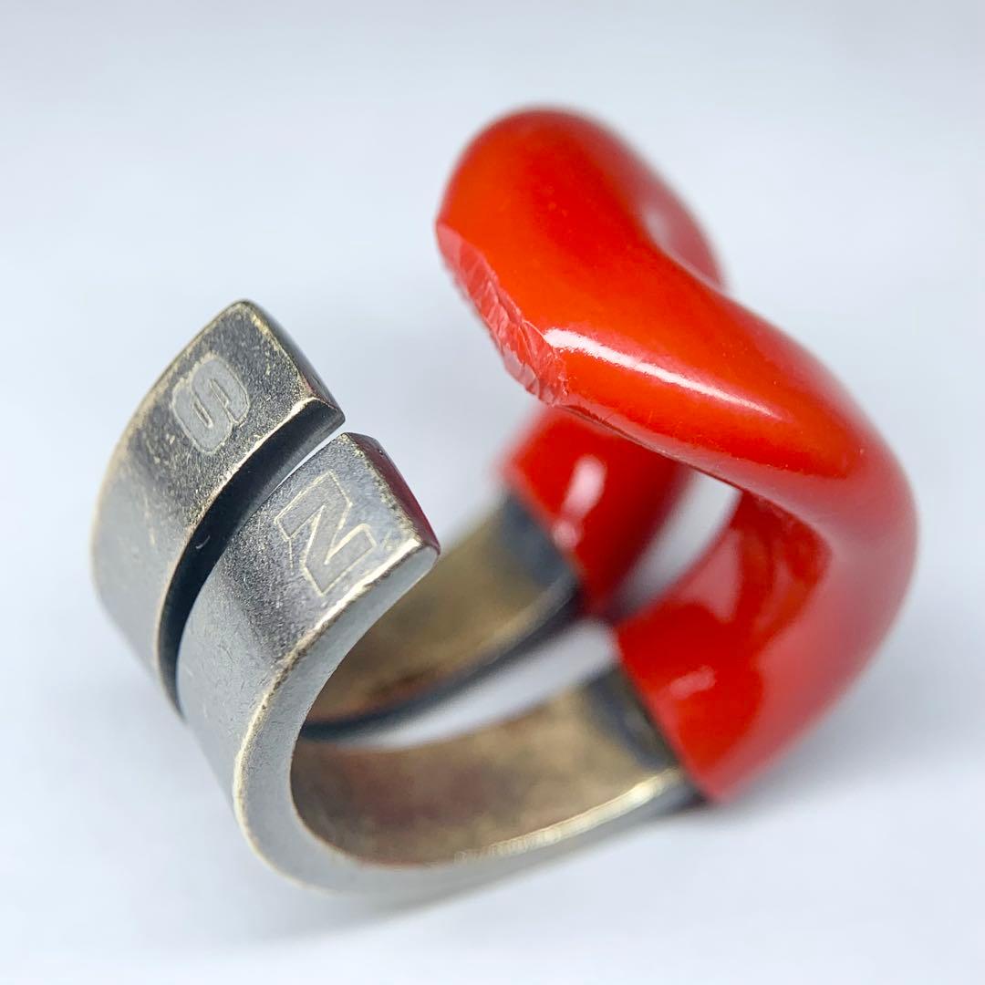 希少 2010AW メゾンマルタンマルジェラ マグネットリング 真鍮 20号相当