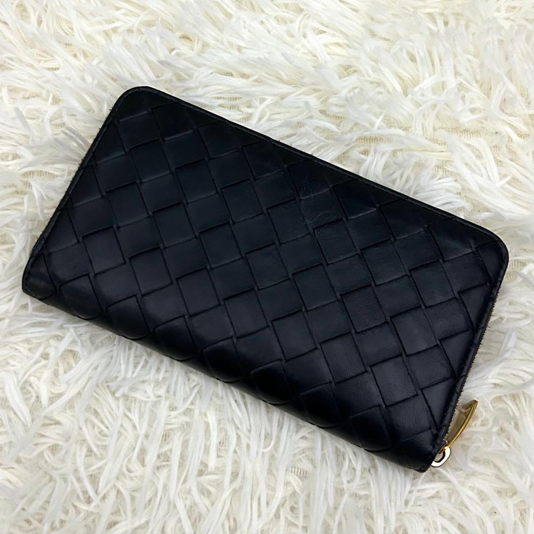 【美品】ICチップ内蔵 BOTTEGA VENETA イントレチャート長財布