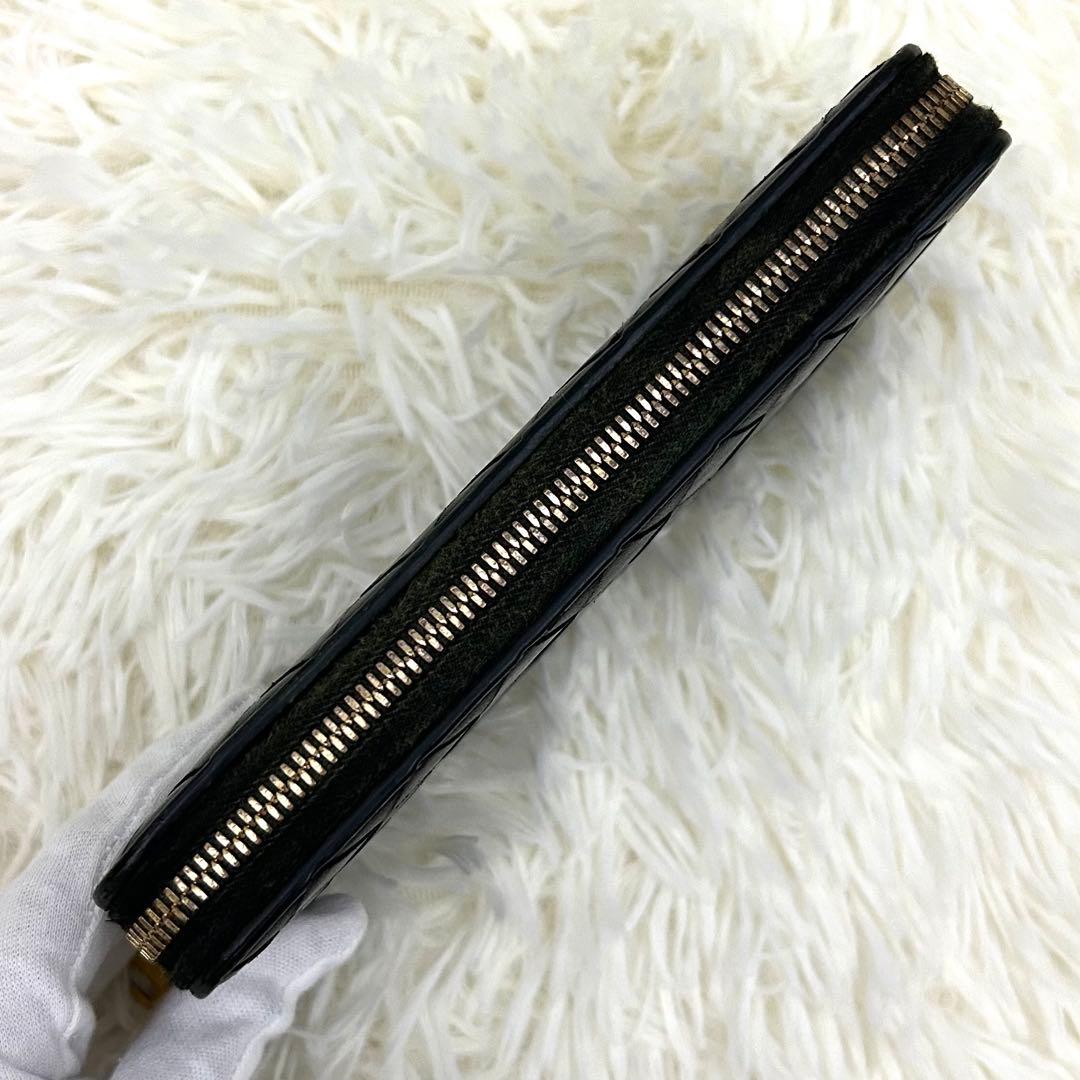 【美品】ICチップ内蔵 BOTTEGA VENETA イントレチャート長財布