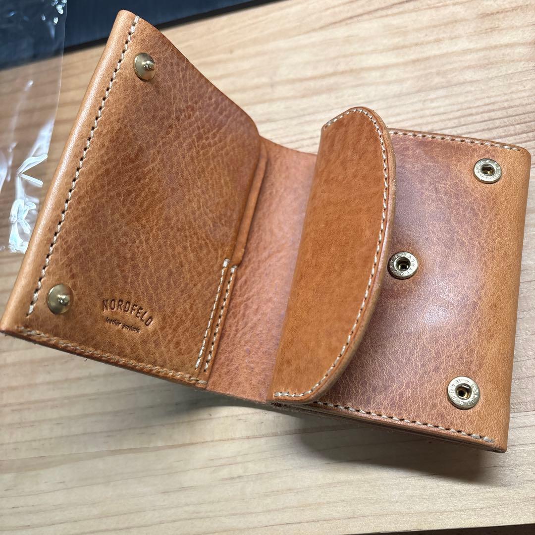 NORDFELD ノルドフェルド 二つ折り財布 キャメル
