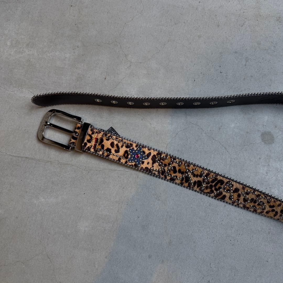 punkandyo レオパード スタッズベルト