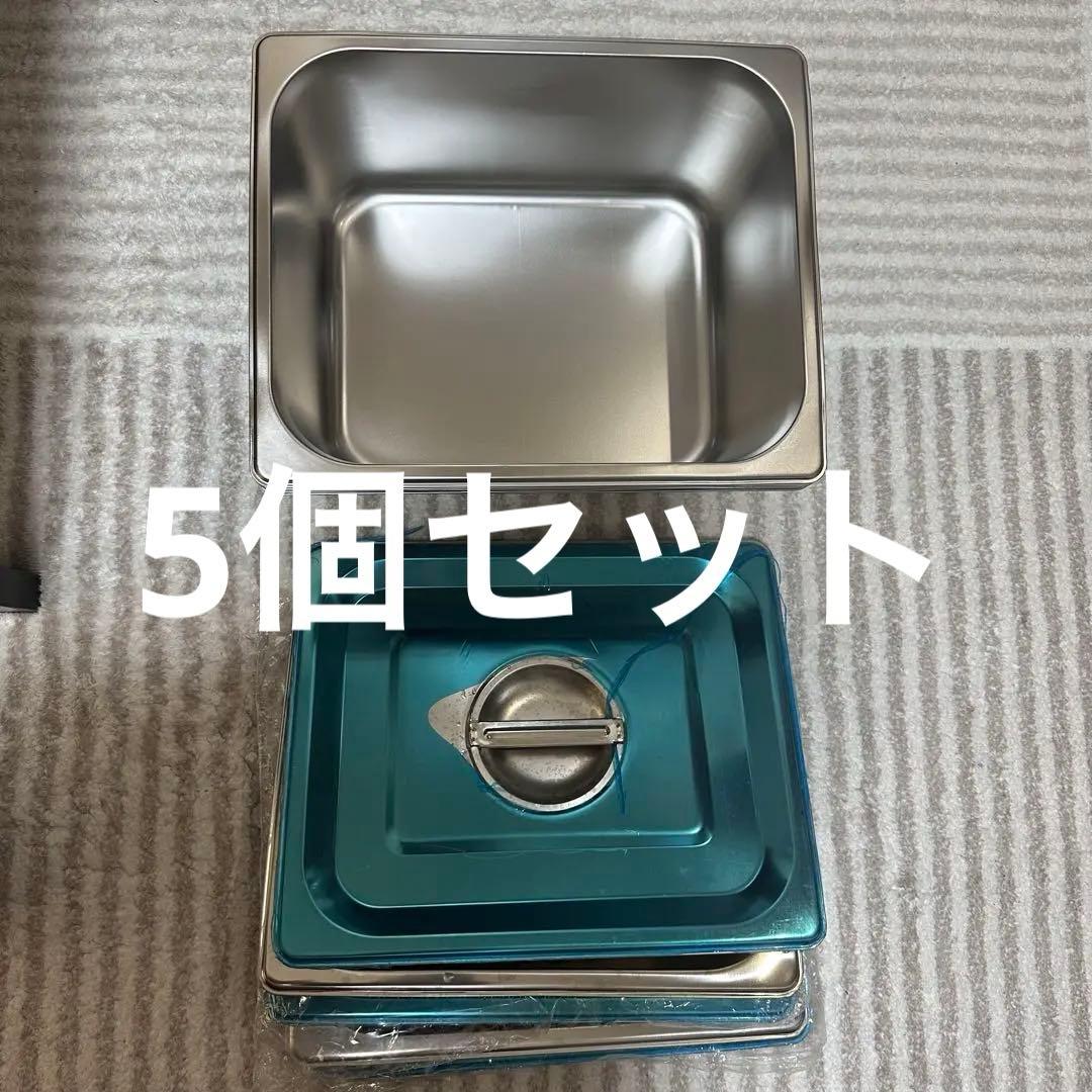 5個セット✖️ステンレスフードストレージコンテナ 蓋付き