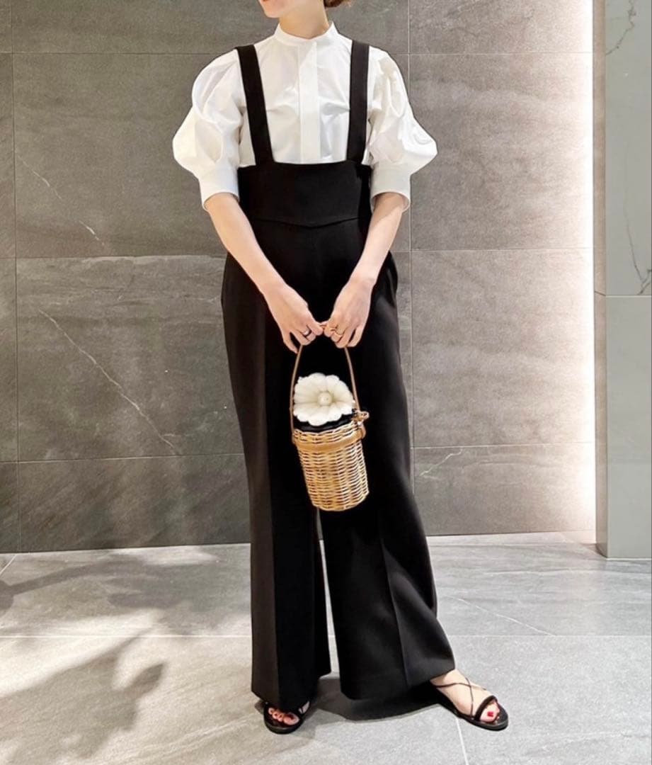 【週末セール】COLUMN｜ブラック サロペット estnation