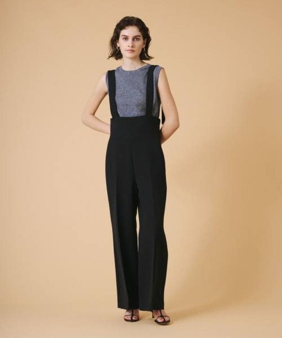 【週末セール】COLUMN｜ブラック サロペット estnation