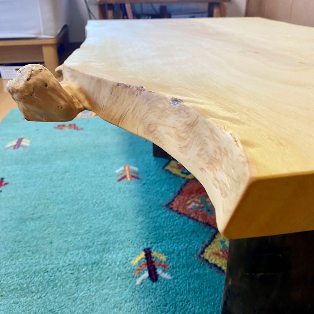 天然木　イチョウ　銀杏　一枚板 テーブル　無垢　102