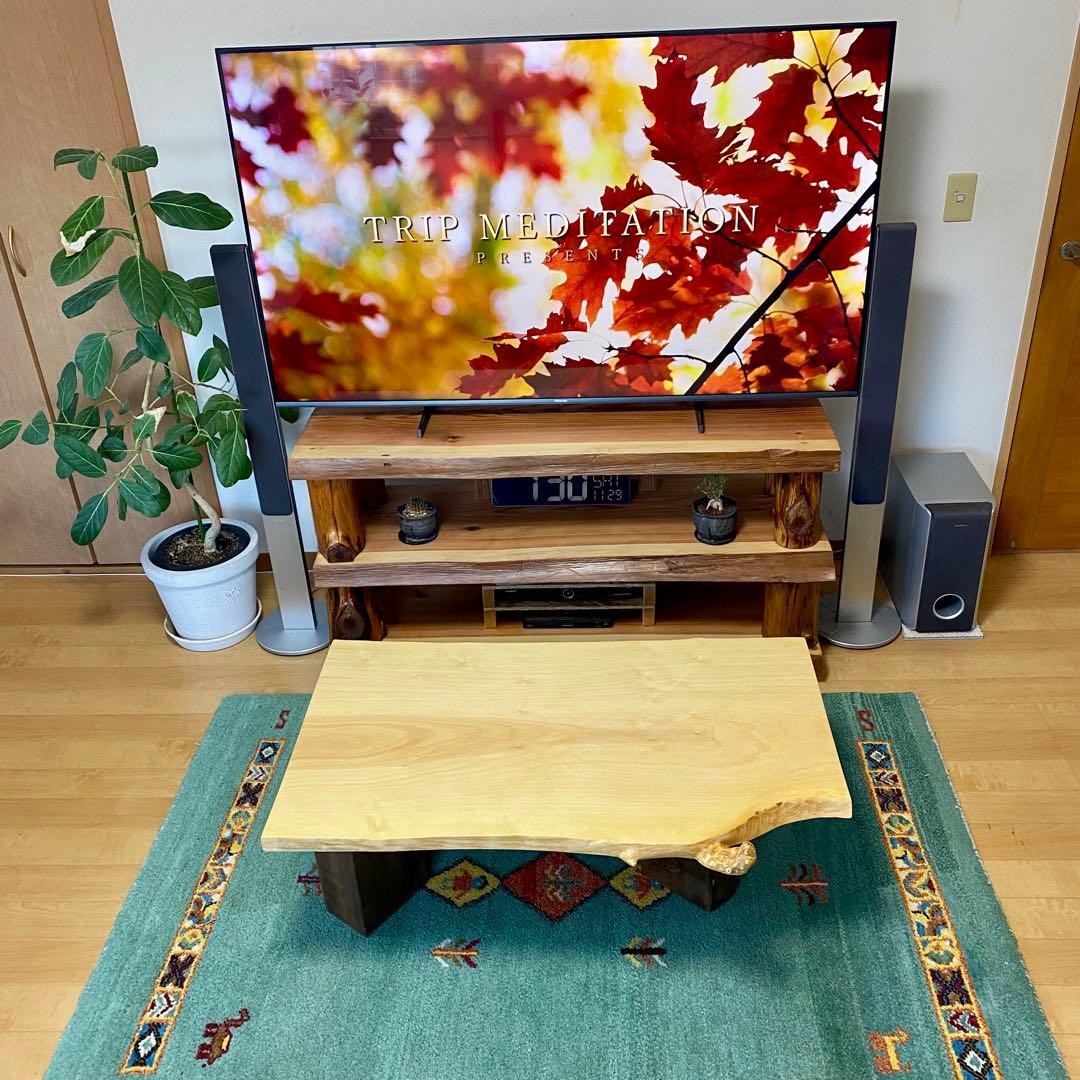 天然木　イチョウ　銀杏　一枚板 テーブル　無垢　102