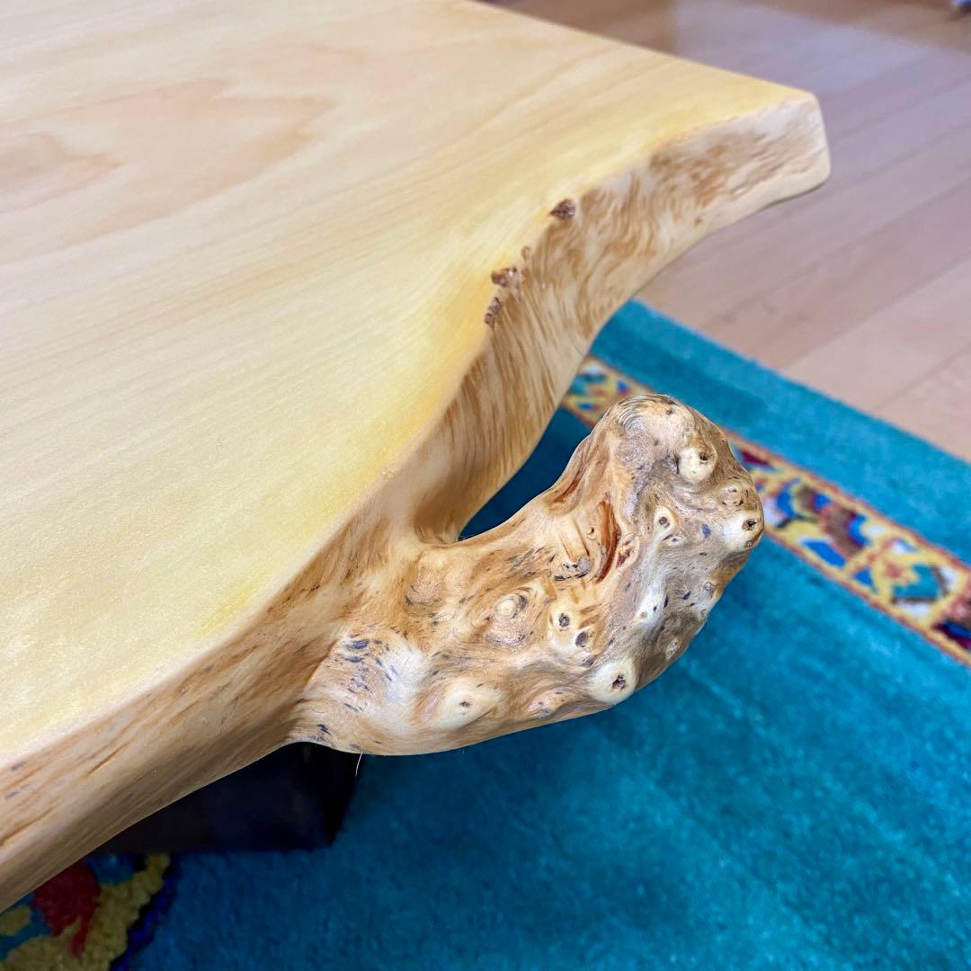 天然木　イチョウ　銀杏　一枚板 テーブル　無垢　102