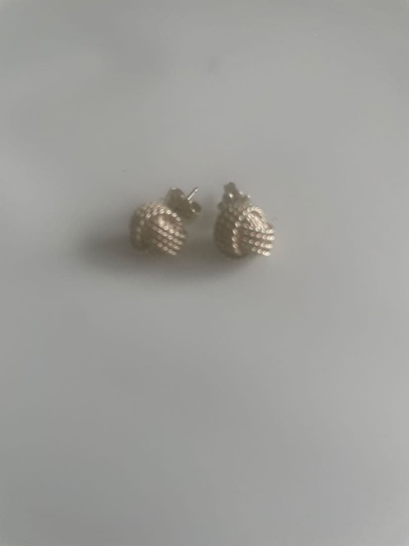 ティファニー　サマセット　ツイストノット　メッシュ　ピアス