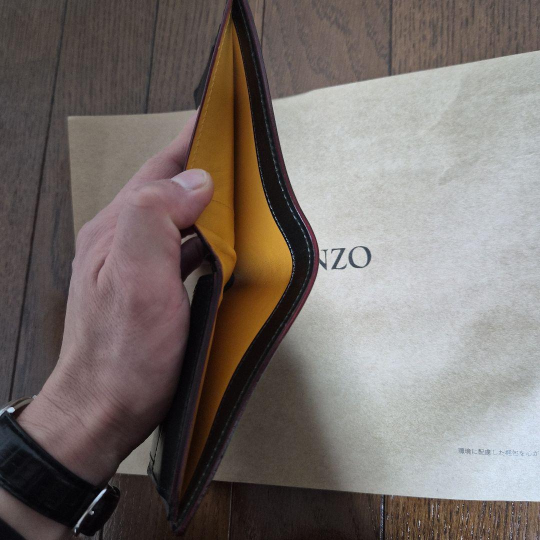 GANZO 黒 レザー 二つ折り財布