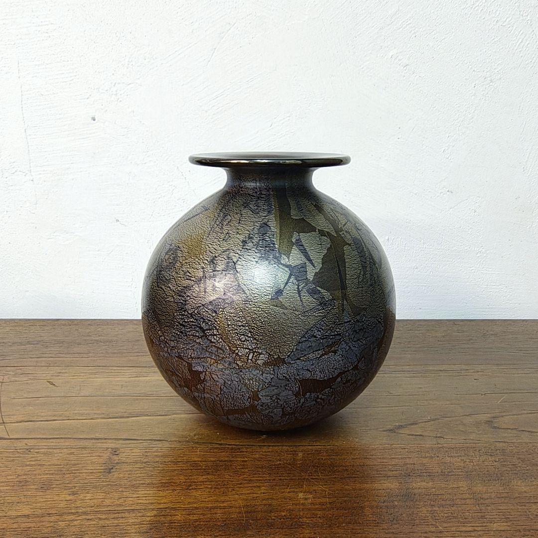 英国【MICHAEL HARRIS】ガラス 花瓶 フラワーベース