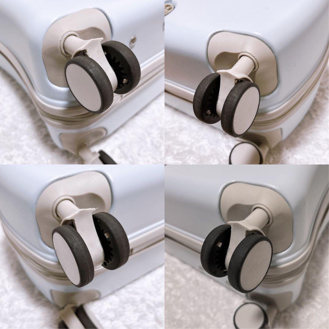 美品✨NORICCO ノリッコ　子供が乗れるキャリーケース　ライトブルー