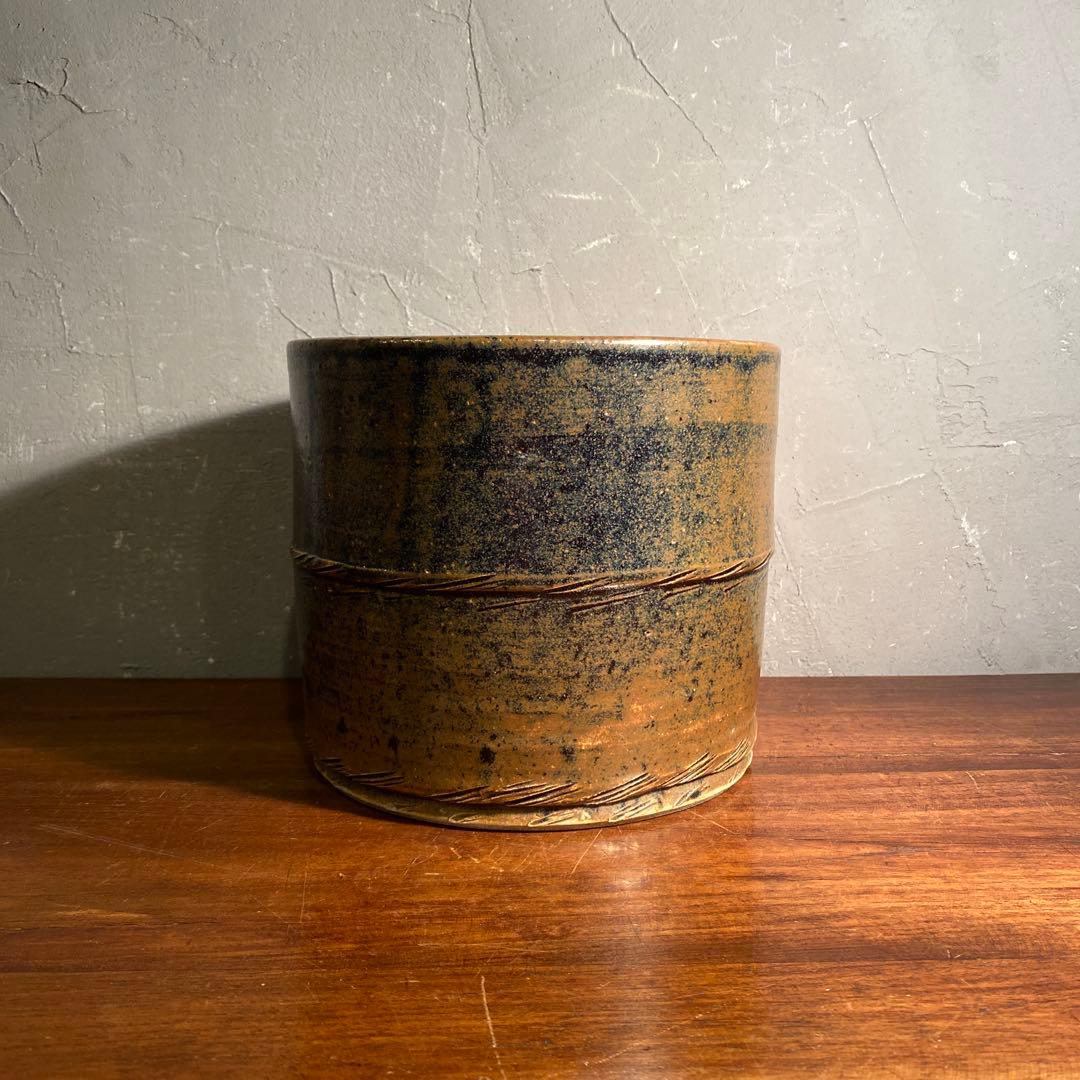 時代物 会津本郷焼 鰊鉢 焼き物 骨董品 古道具 花入 水盤 インテリア