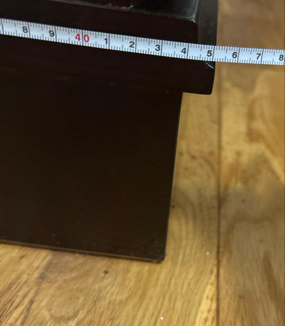 スライド式ガラス扉　本棚　ダークブラウン