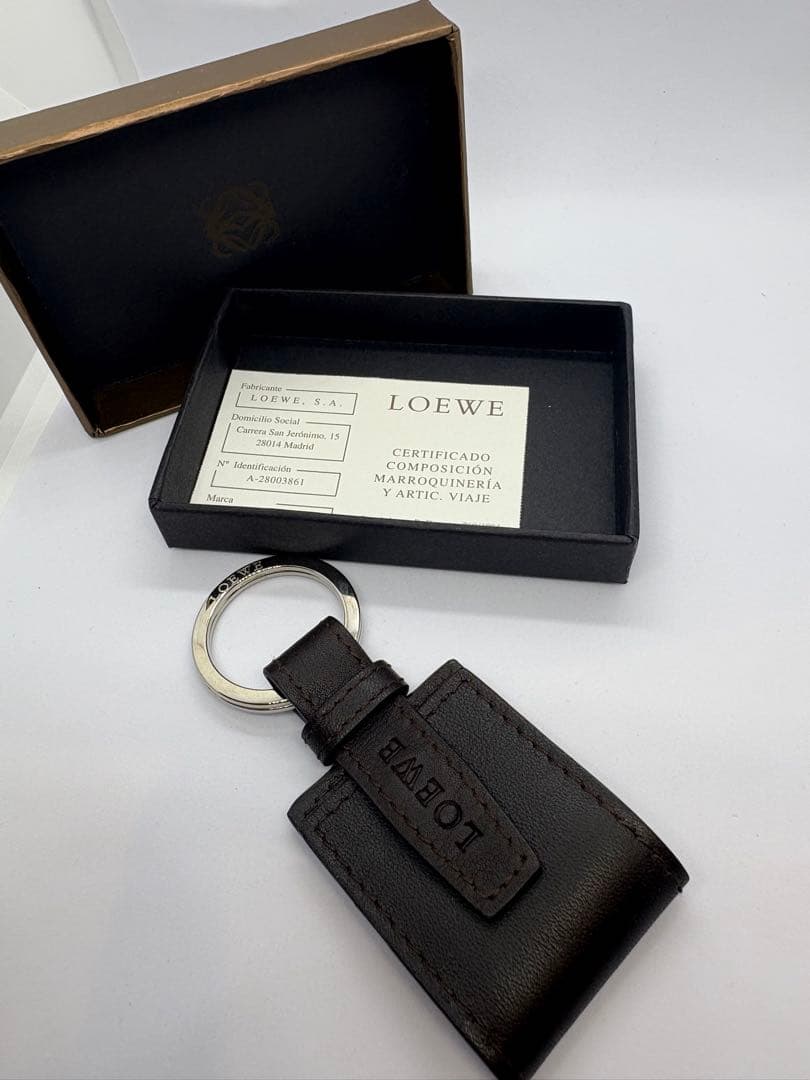 LOEWE レザー キーホルダー ブラック