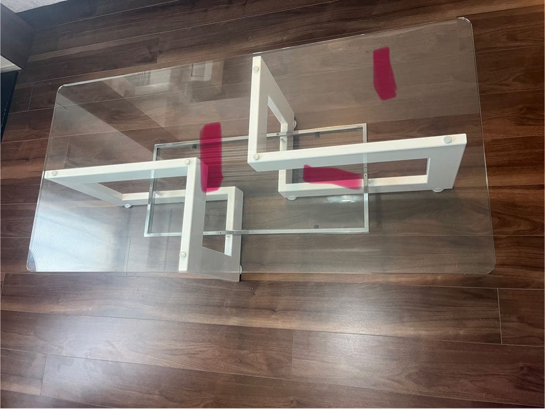 IDC大塚家具 アルテジャパン ガラス センター テーブル ホワイトYG-63