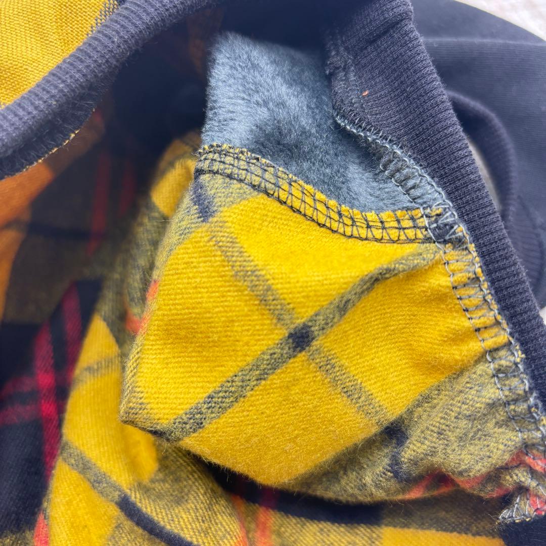 【オーダーページ】犬服　黒暖か裏起毛ニットのバルーンワンピース