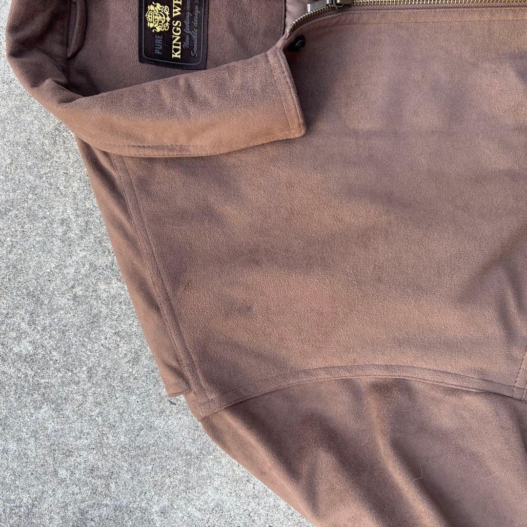 vintage スエード調 ブルゾン ブラウン 短丈 アメカジ　シティーボーイ