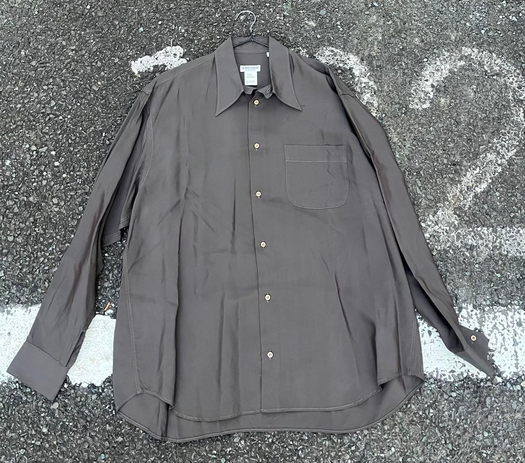 Giorgio Armani グレー 長袖シャツ L レーヨン
