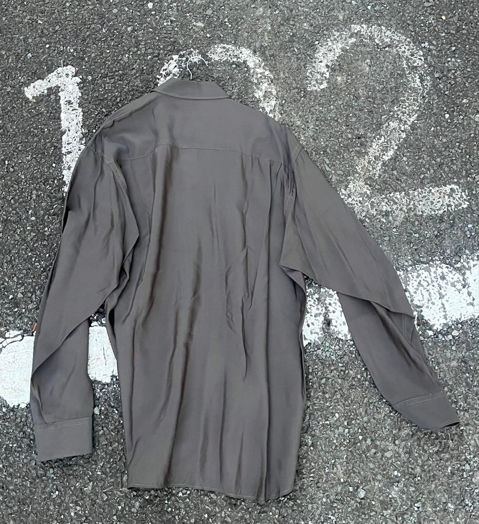 Giorgio Armani グレー 長袖シャツ L レーヨン