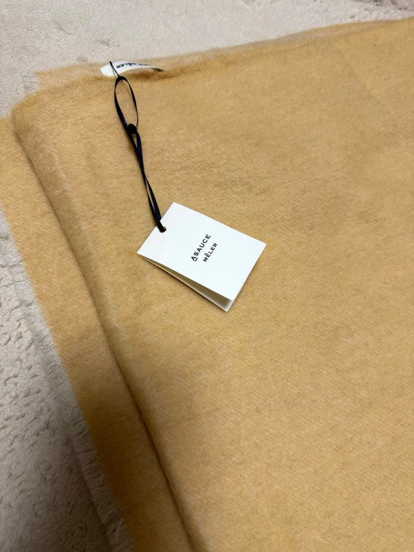 【タグ付き】アソースメレ、ヤクアルパカシャンブレーシャギーストール【未使用】