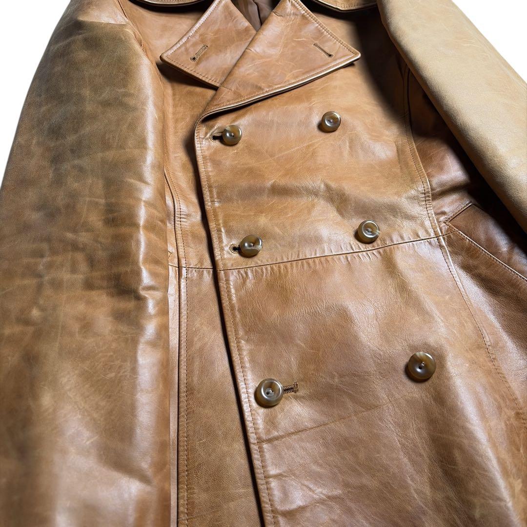 希少 Y'2 LEATHER製 馬革 ホースハイド コート 茶 M相当 日本製