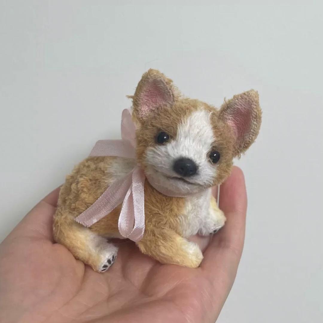 愛おしいコーギー アーティストベア ぬいぐるみ 海外作家様 ハンドメイド 犬
