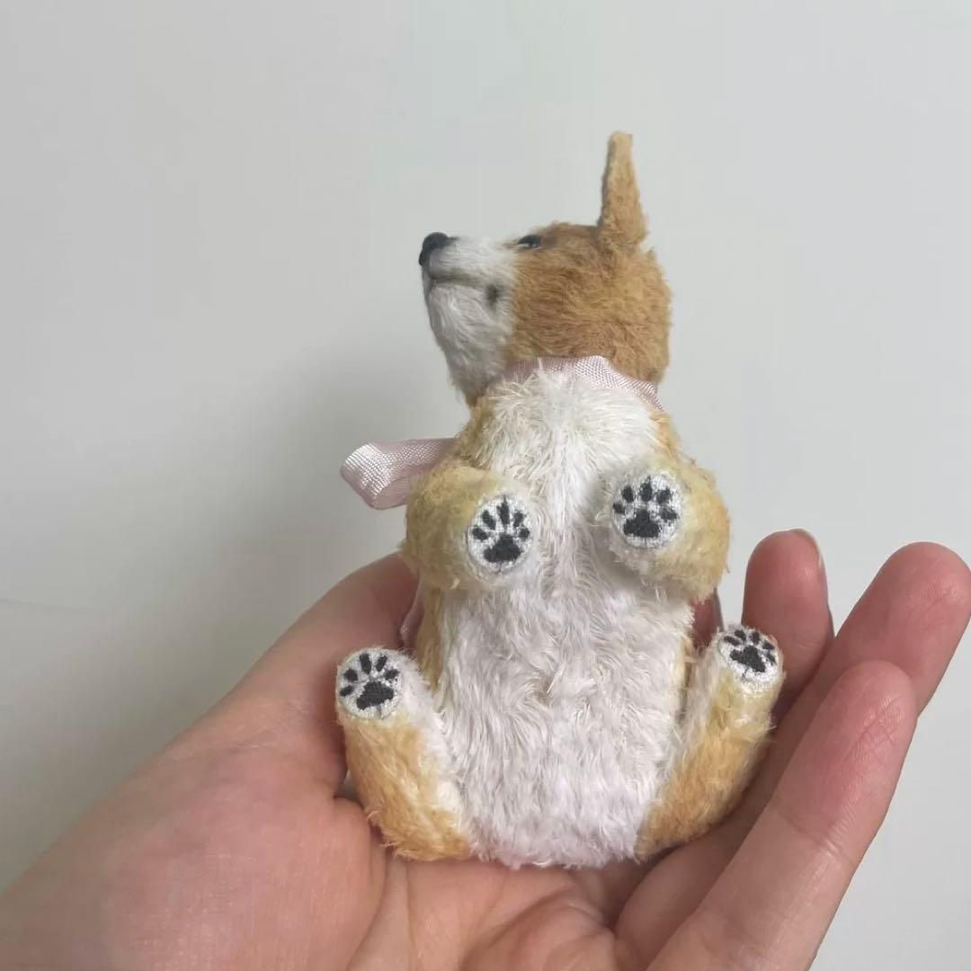 愛おしいコーギー アーティストベア ぬいぐるみ 海外作家様 ハンドメイド 犬