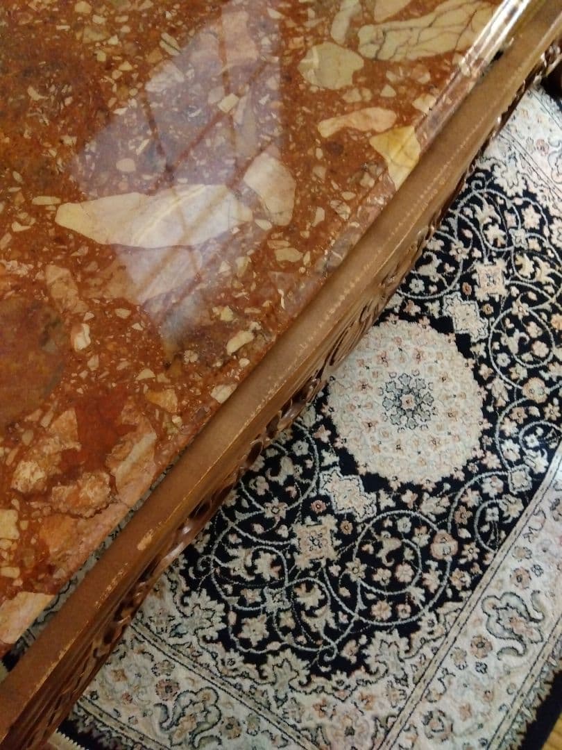 イタリア大理石猫脚テーブル