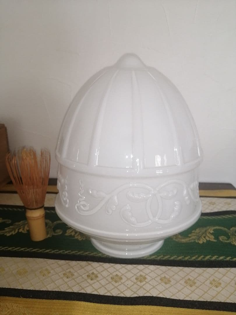 1930年代 アール・デコ ミルクガラス 電気傘 電傘 シェード